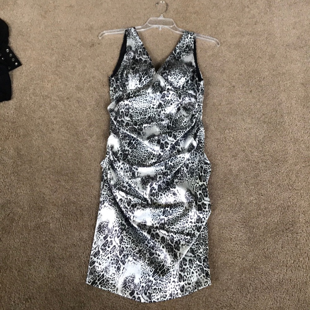 Satin Leopard Dress
